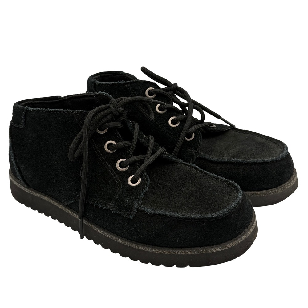 Koolaburra by UGG Chukka Boots Women Moc Toe Lace Up Black Suede Gorpcore Size 8